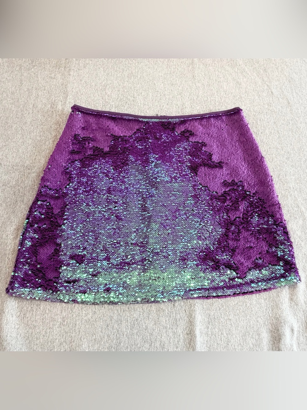 Wild Fable Purple And Green Sequin Mini Skirt